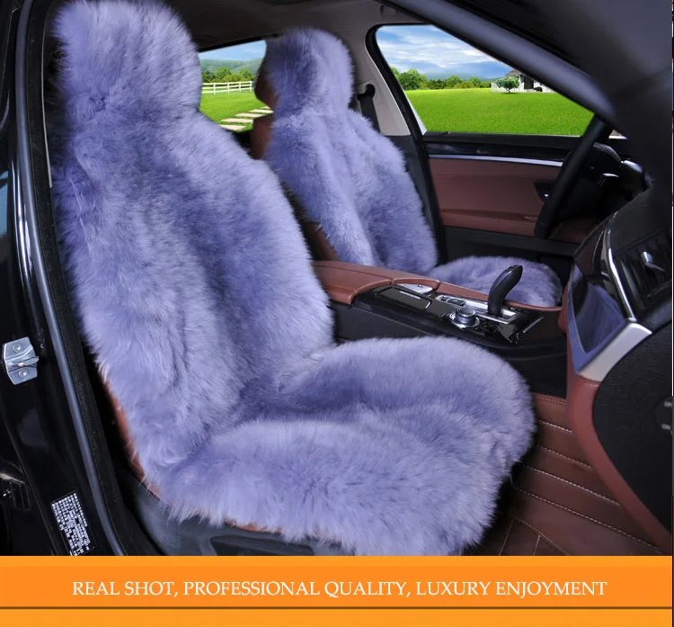 Зима натуральный длинный шерстяной чехол для сиденья автомобиля коврик теплая Австралийская овчина меховая подушка для автомобильного сидения плюш универсальный размер 1 шт