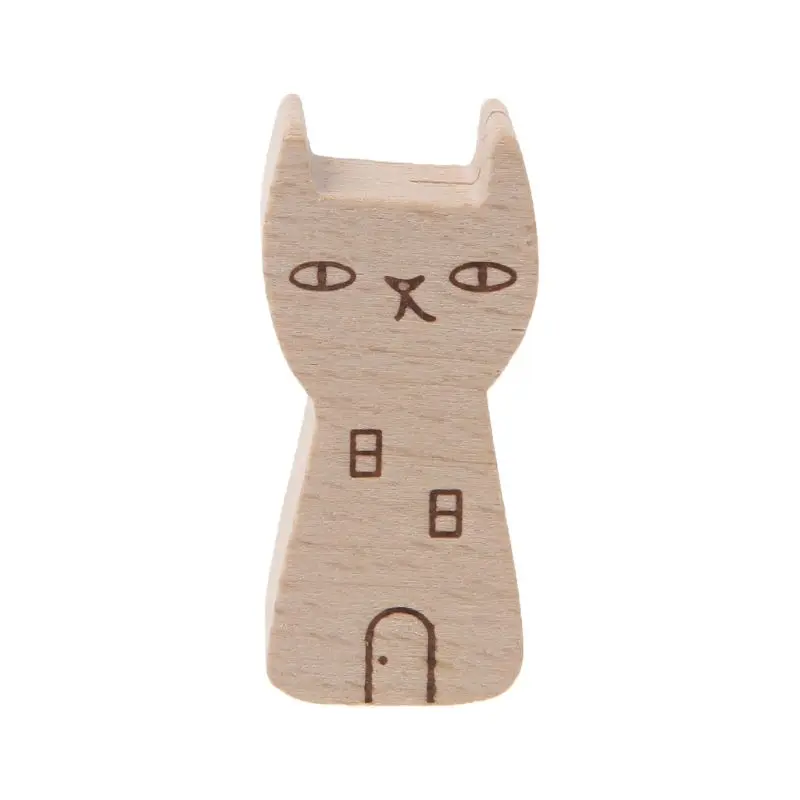 Симпатичная мультяшная животная деревянная папка для информации и фотографий