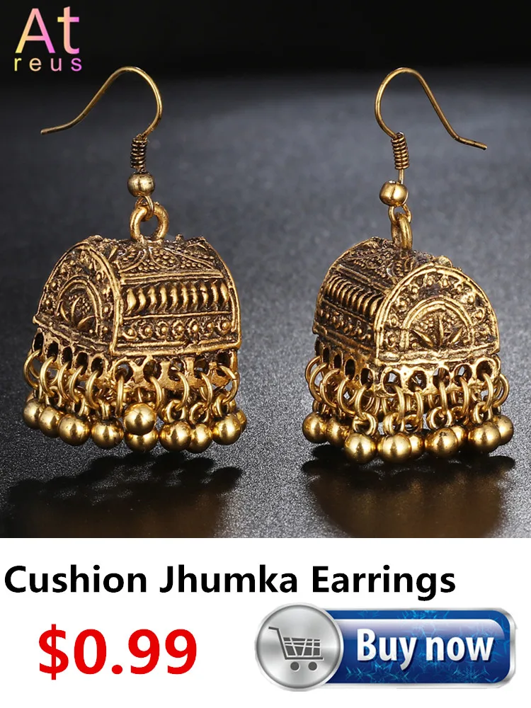 Индийские Jhumka серьги «Слоник» цыганские ювелирные изделия в стиле ретро этнические бусины в античном стиле висячие серьги с кисточками для женщин богемный подарок