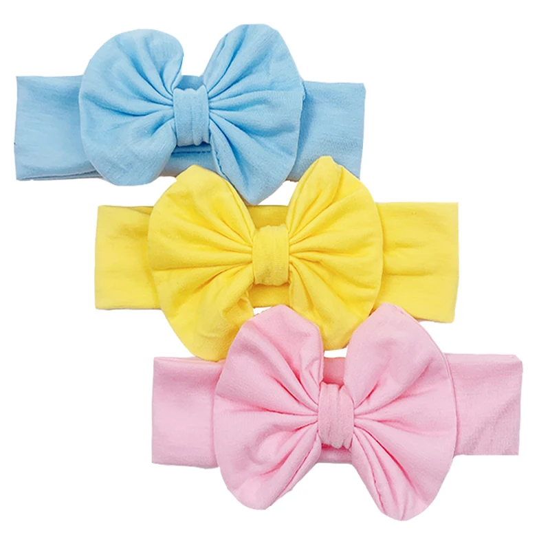 Children's Finger Toothbrush 3/5pcs/Lot New Cotton Elastic Newborn Baby Girls Solid Color Headband Bowknot Hair Band Children Infant Headband Accessories Silicone Anti-lost Chain Strap Adjustable 