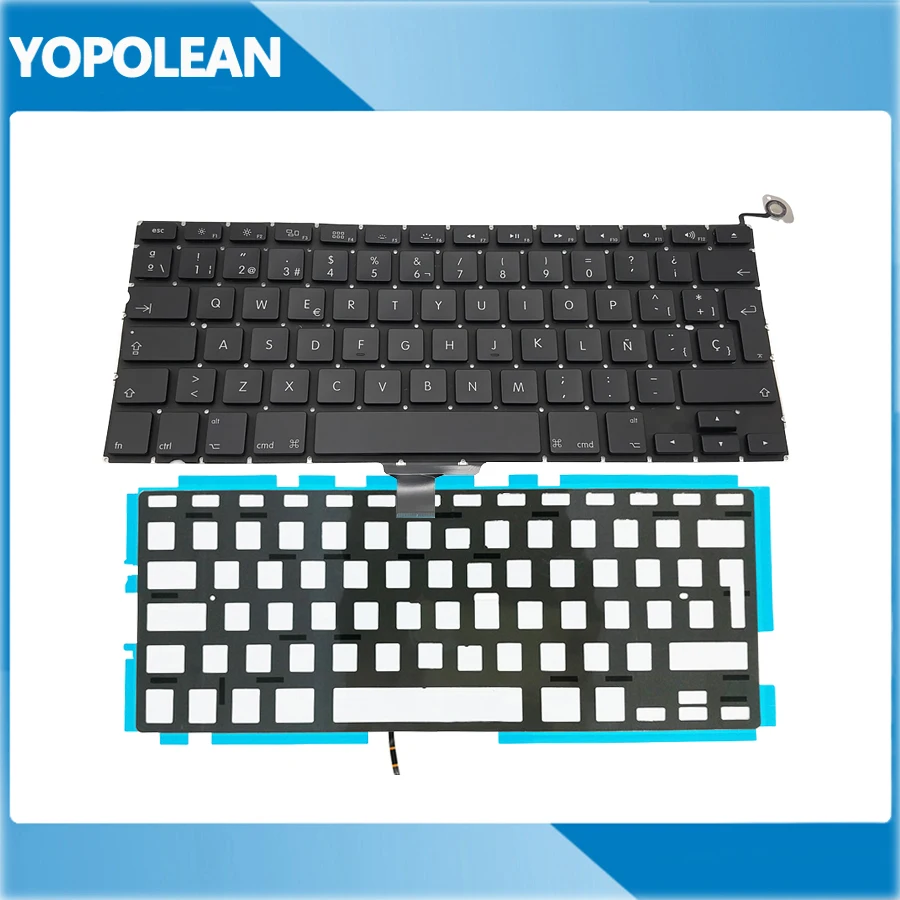 

5pcs/lot New Spain Spanish Keyboard With Backlight For Macbook Pro 13" Unibody A1278 2009 2010 2011 2012