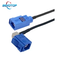 1pcs right angle blue fakra c female to fakra c female 90 degree rg174 cable vehicle transmission gps antenna extension cable