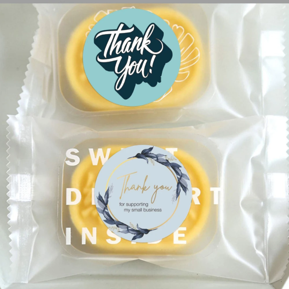 500 шт./рулон Спасибо наклейки Бумага печать этикеток Custom Gift коробка украшение на