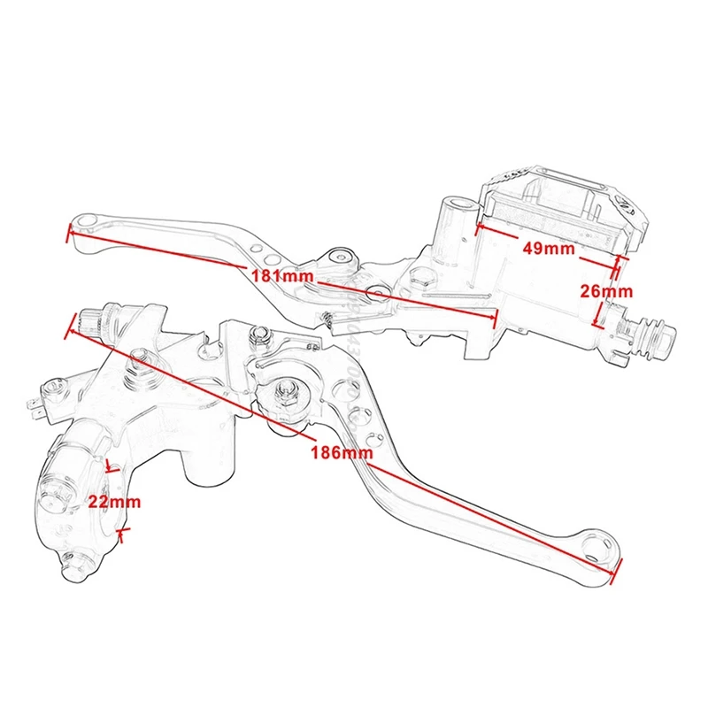 

CNC Motorcycle Brake Clutch Pump Lever Hydraulic Master Cylinder for Hyosung Parts Xr 250 Tornado Honda Sh 150 Yamaha Fz 25 Kx