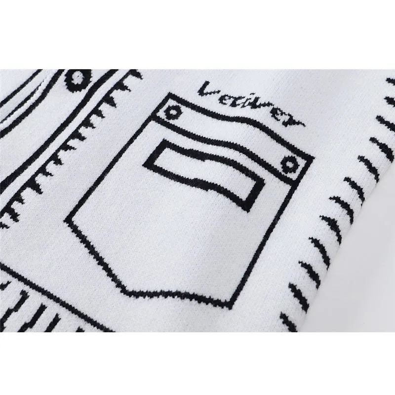 Кардиган женский осенне-зимний вязаный однобортный с длинным рукавом и