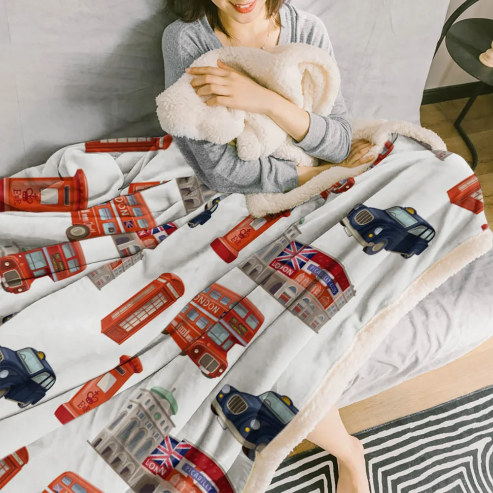 Накидка на почтовый ящик с автобусом и телефонной будкой британский флаг одеяло