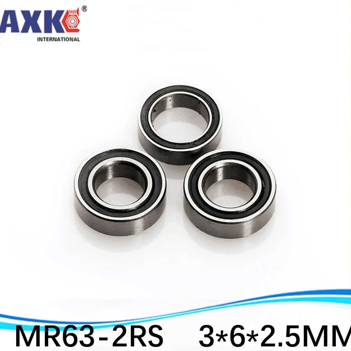 10 шт. Миниатюрные шарикоподшипники MR63RS Z L630 3*6*2 5 мм с резиновым уплотнением в виде