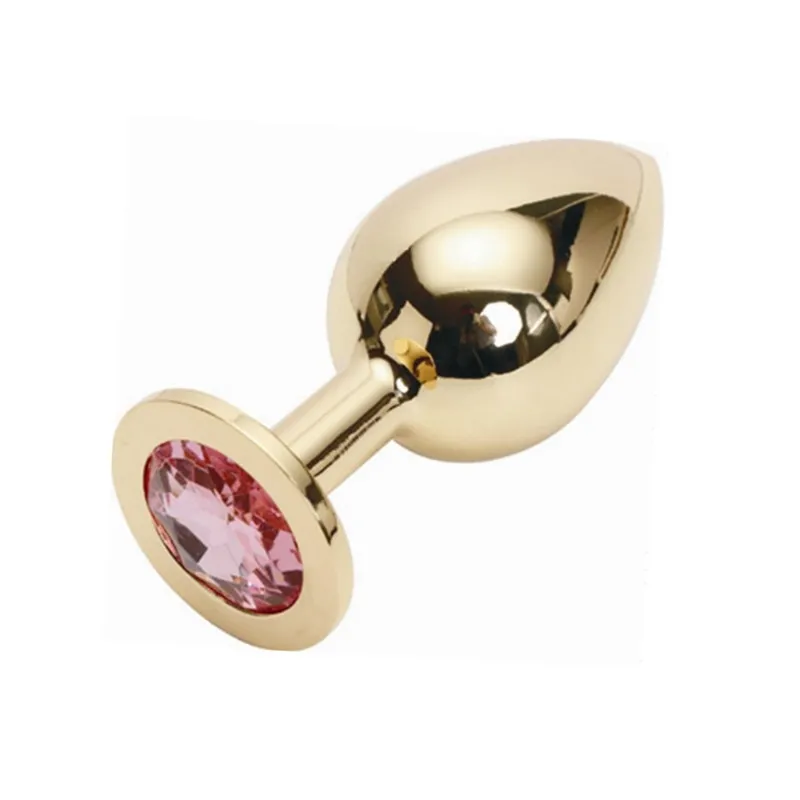 Анальная пробка из нержавеющей стали золотого цвета ювелирные изделия с