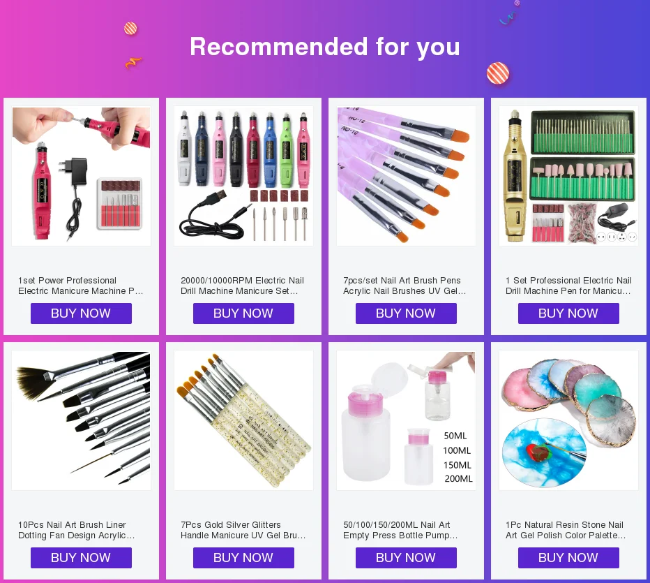 1 Set 10 Bits 20000RPM Electric Nail Drill Machine Kit Manicure Nail Art Gel Cuticle Clean Pedicure Mill File EU US UK AU Plug