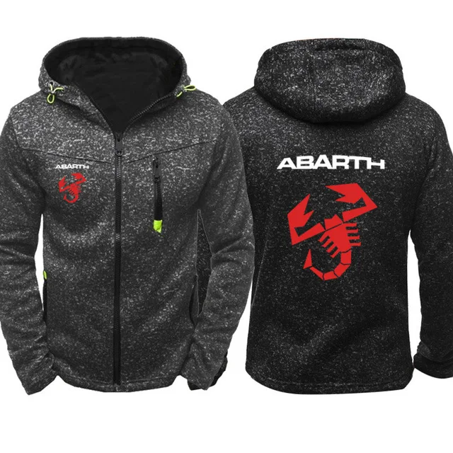 Мужские толстовки с капюшоном Abarth повседневные в стиле хип хоп Harajuku длинным