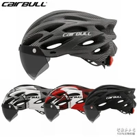 ultra light mountain bike safety helmet taillight detachable lens visor lightweight breathable suitable for outdoor abs