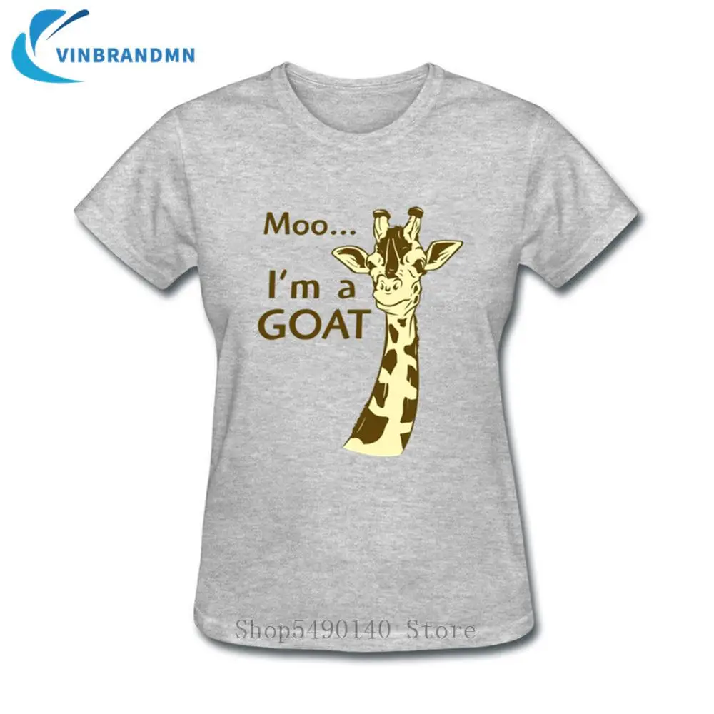 

Футболка Moo Im A Goat, жираф, смешное животное, жираф, саркастический, новинка, юмор, женские футболки, милый зоопарк, хипстер, футболки с дикими ж...