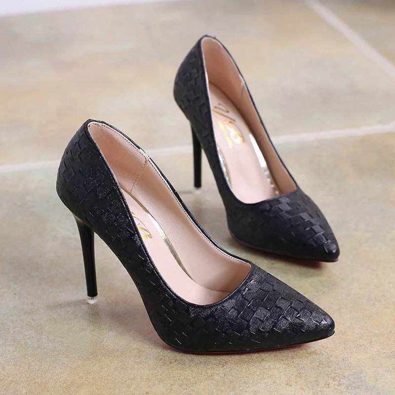 

hundred-Match pointed high-heeled shallow Women's autumn 2021 thin heel work single shoes cat.