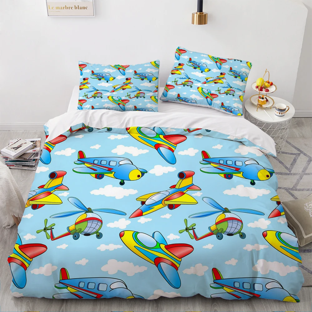 

3D Custom Design Cartoon Quilt Cover Sets Bedclothes Comforther Cover Pillowcase King Queen Double Full Size White Linens bed