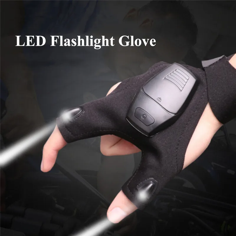 1 шт. светодиодный черный на открытом воздухе для рыбалки перчатки волшебный