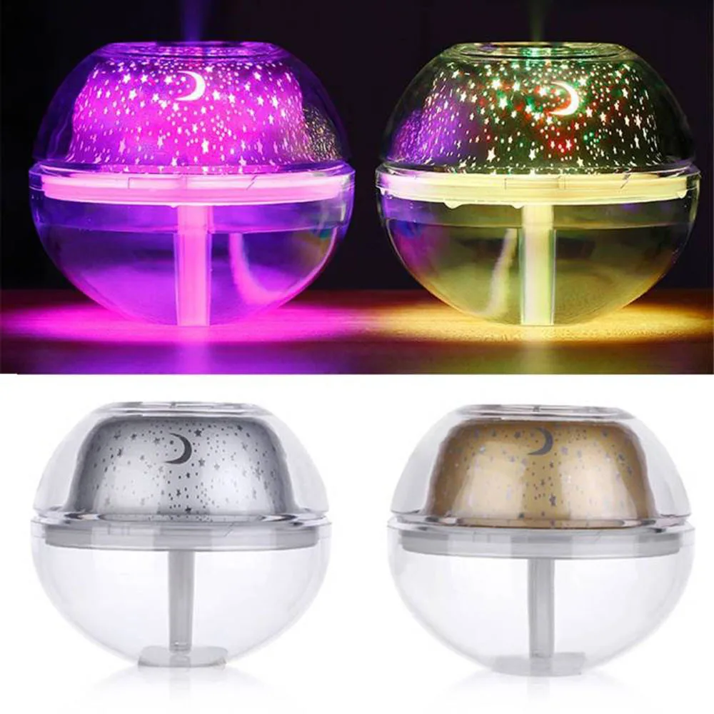 Usb Air Humidifier Purifier Aroma Diffuser Steam Ultrasonic Aromatherapy Mist Make Colorful Led Projection Lamp | Дом и сад