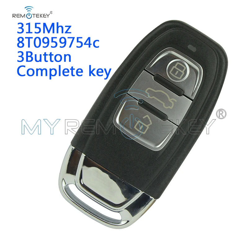 Смарт ключ A4 A6 Q5 SQ5 с 3 кнопками и вставной 315 МГц 8T0959754C для Audi Замена