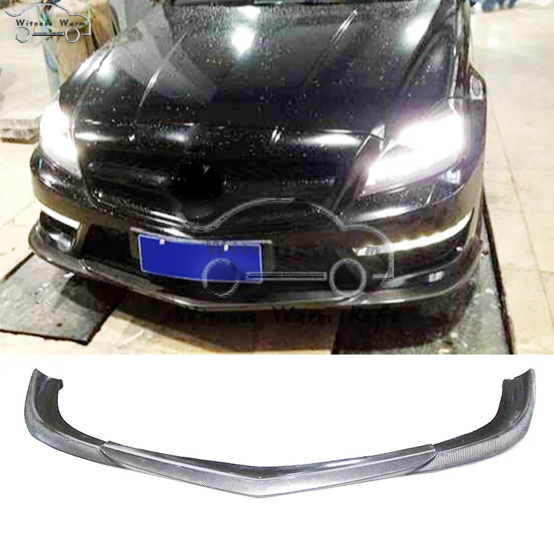 Спойлер переднего бампера для Benz C class W204 AMG C63 FRP сплиттер из углеродного волокна в