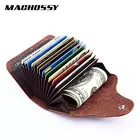 Мужские бумажники из натуральной кожи, кошелек с 15 отделениями для карт, мужской клатч-подушка, дизайнерский маленький кошелек, женский кошелек, кошелек унисекс, ручная сумка для карт