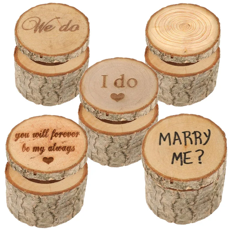 1 шт. рустикальная коробка для изготовления свадебных колец Индивидуальная