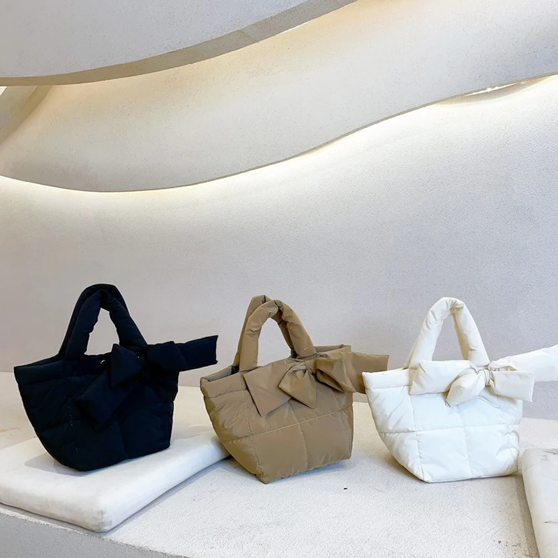 Высококачественная роскошная дизайнерская брендовая Модная белая женская сумка с бантом, сумка через плечо, универсальная сумка-тоут, коше... от AliExpress RU&CIS NEW