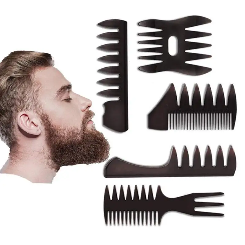 

5PCS Men's Oil Hair Comb Swept Back Hair Comb Hair Styling Comb Beard Comb Hot Hairdressing Combs Hair Care Styling Tools