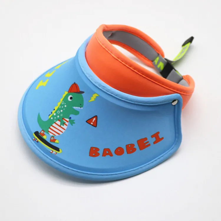 

Cute Cartoon Summer Straw Hats For Kids Empty Top Sun Hats for Girls Boys Beach Panama Hats Sun Visor Fedora Hat Child