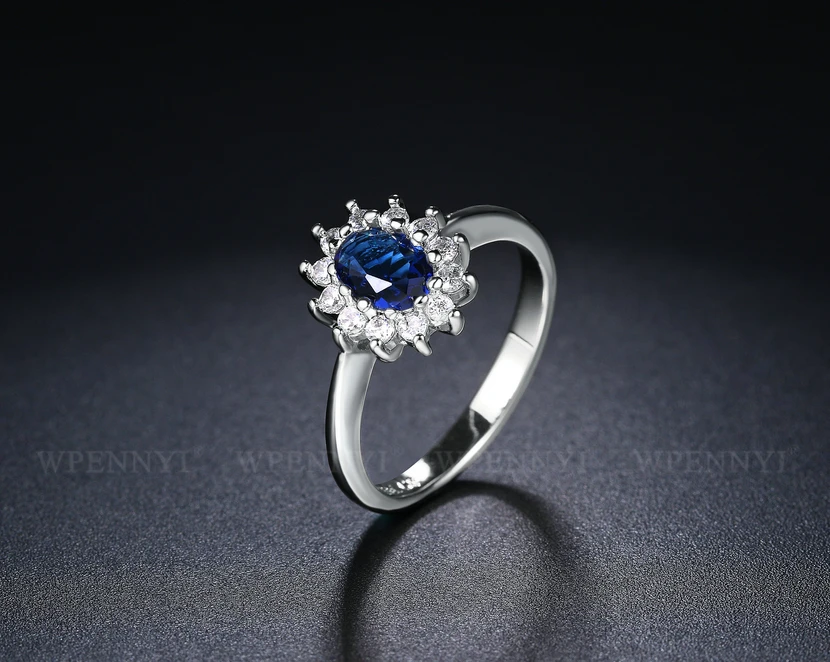Высокое качество супер 3.5ct обручальные Серебряные Кольца цвет 10 мм сверкающий прозрачный кубический цирконий Кристалл Женское Обручальное кольцо