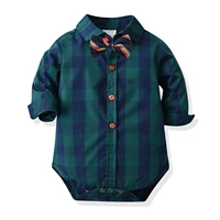 toddler boys plaid romper long sleeve button bodysuit infant baby boy jumpsuit dress shirt toddler boys spring autumn clothing