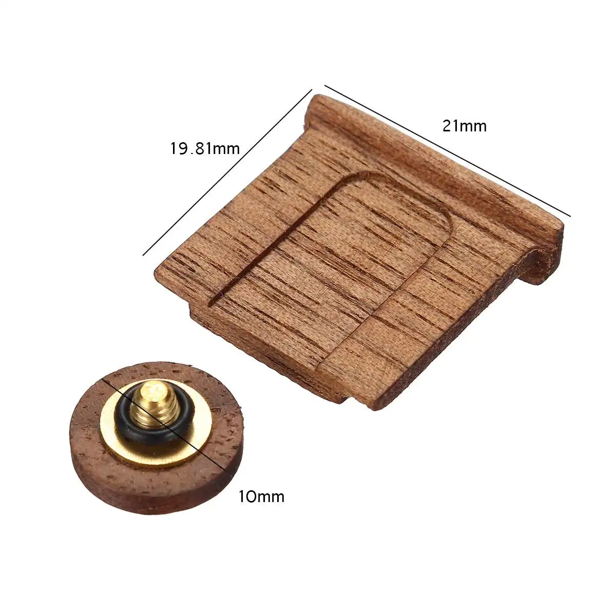 Деревянная деревянная кнопка затвора камеры Горячий башмак Крышка Комплект для