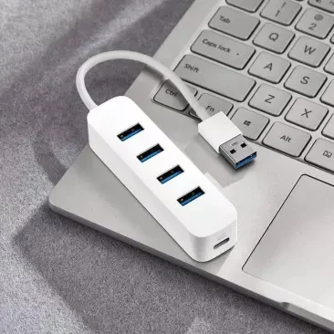 

Youpin Mini USB3.0 splitter Four USB3.0 High speed transmission General purpose interface Support hot swap USB-C interface