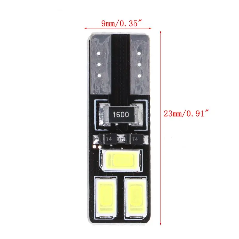 

Top Quality New 10 x T10 5630 6SMD W5W Car LED CANBUS No Error Width Light License Plate Lamp FEB13