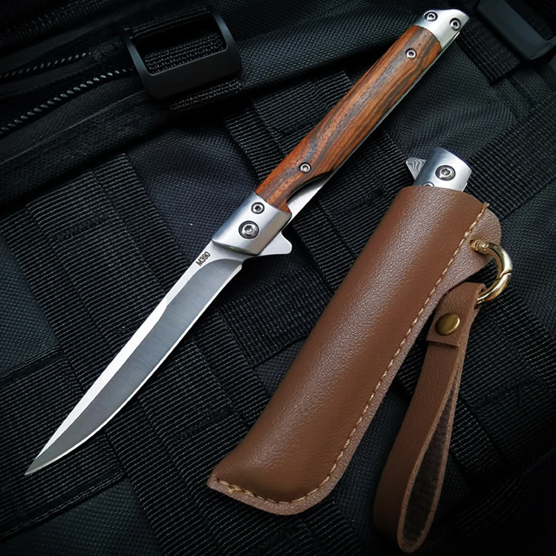 

Pocket Knives Folding Knife Woodle Handle Outdoor Survival Hunting Camping Tactical Survival Knives Hand Tools With Sheath
