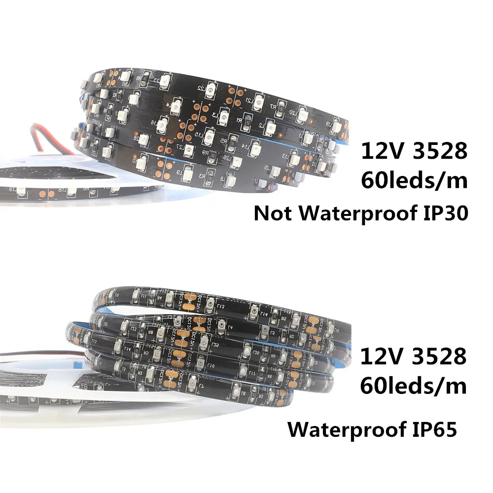 DC 12V 3528 SMD УФ светодиодный полосы светильник 60 s/m 120 395 405nm ультрафиолетовым