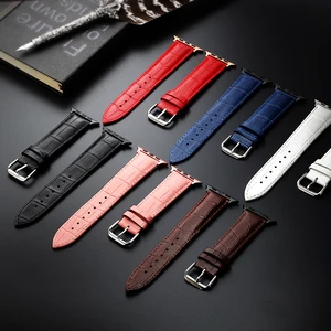 Leather Strap for Apple Watch Band 6 SE 44MM 40MM Bracelet 38mm 42mm for IWatch Series 5 4 3 2 High Quality Replacement Bracelet