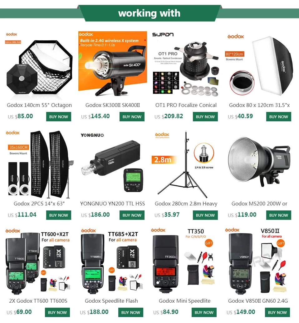 Новейший 120DI 360Ws GODOX 3*120Ws Pro фотостудия стробоскоп вспышка светильник 360W комплект