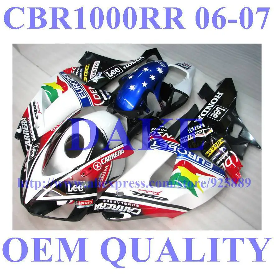 Инжекционные Обтекатели для HONDA CBR1000 06 07 RR 2006 2007 CBR1000RR наборы обтекателей