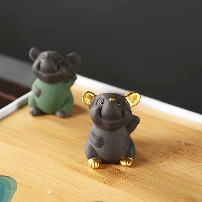 Лиловая глина мультфильм Маленькая мышка чай домашнее животное чайный поднос