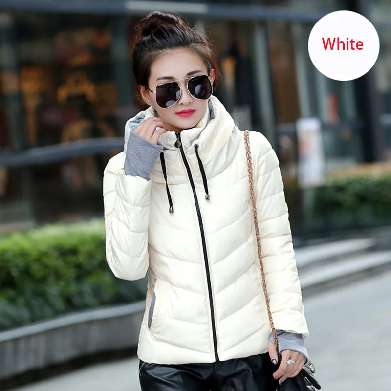 2019 Women Autumn Winter Jacket Warm Parkas Plus New Ladies Thicken Short Outerwear Stand Collar Cotton Padded Female Slim Coats | Женская