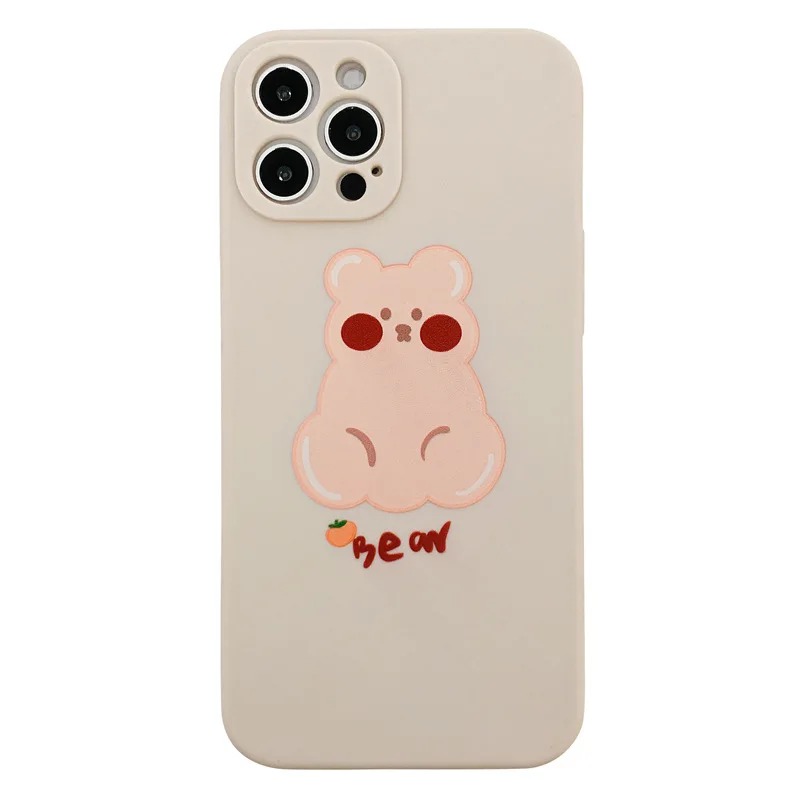 

Mini Silicone Case for IPhone12 Shy Bear 11 Pro Max Phone Case XR for Apple SEXs/7/8Plus for Iphone 11 Phone Cases