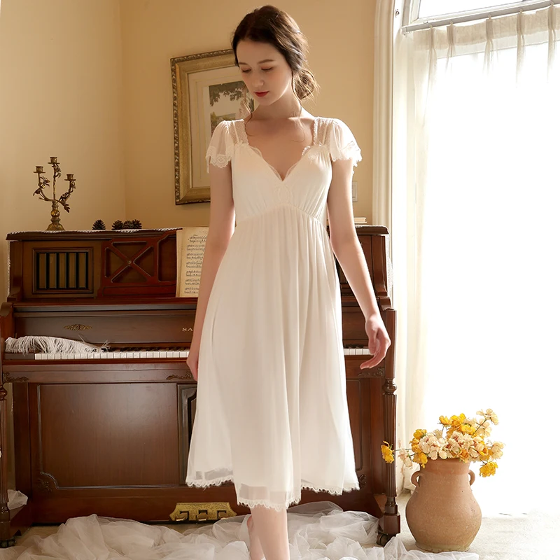 Женская сетчатая Ночная сорочка с V образным вырезом|Ночные сорочки и пижамы| |