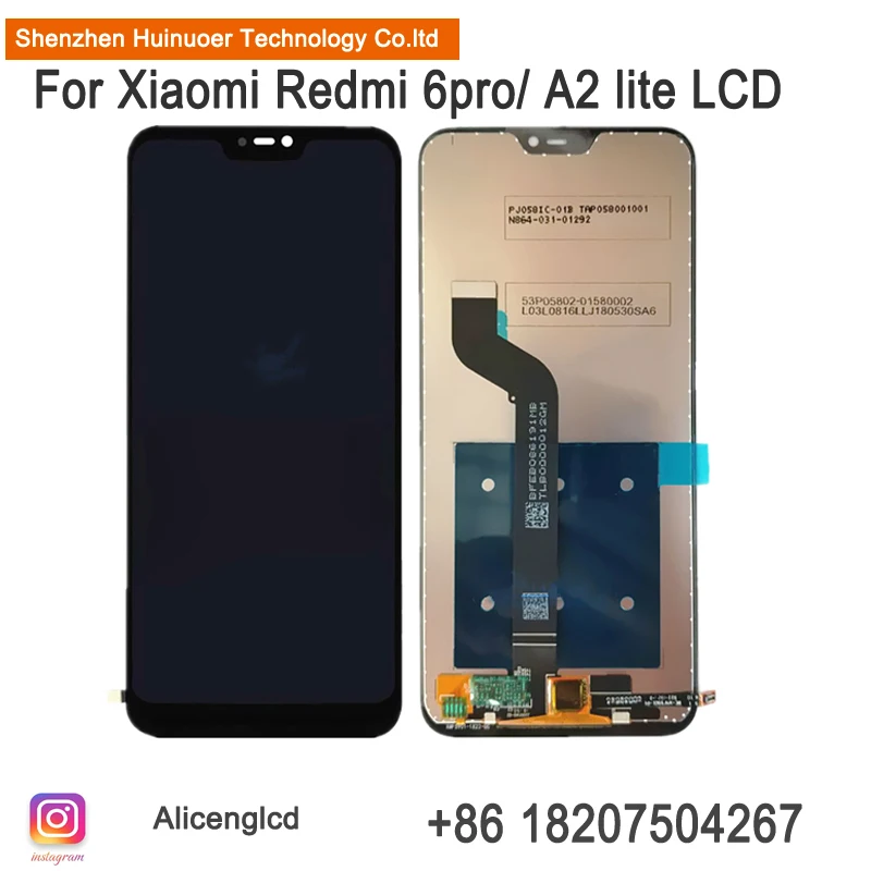 Для Xiaomi mi A2 Lite, ЖК-дисплей, 5,84 дюймов, оригинальная сенсорная панель, дигитайзер, 10, сенсорный для Red mi 6 6 pro, ЖК-дисплей