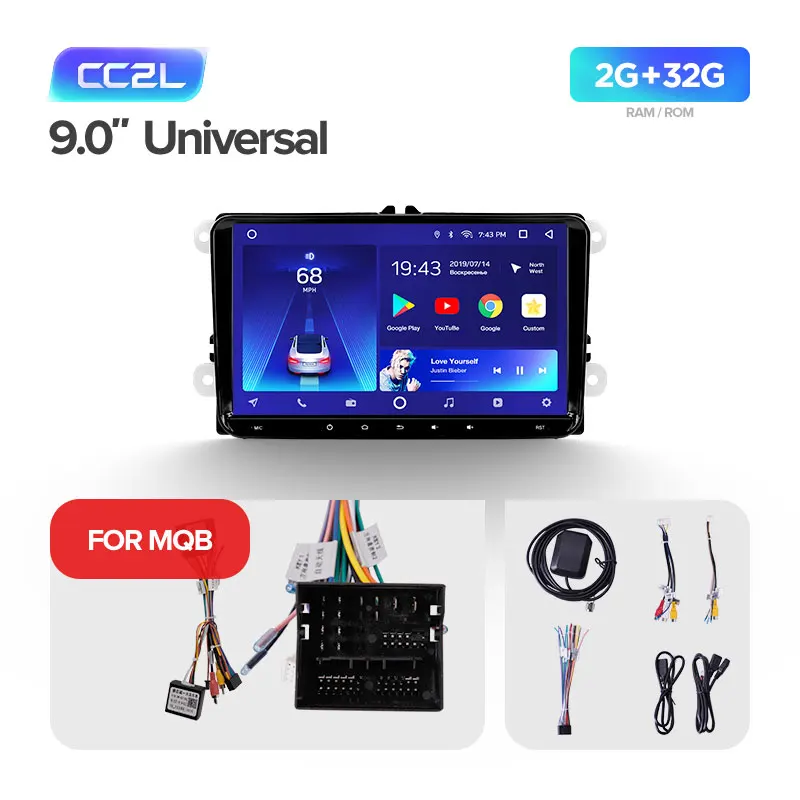 TEYES CC2 Штатное Головное устройство For Skoda Octavia 2 A5 2004-2009 GPS Android aвтомагнитола магнитола автомагнитолы Андроид для Шкода Октавия аксессуары штатная магнитола автомобильная мультимедиа - Цвет: MQB CC2L 32G