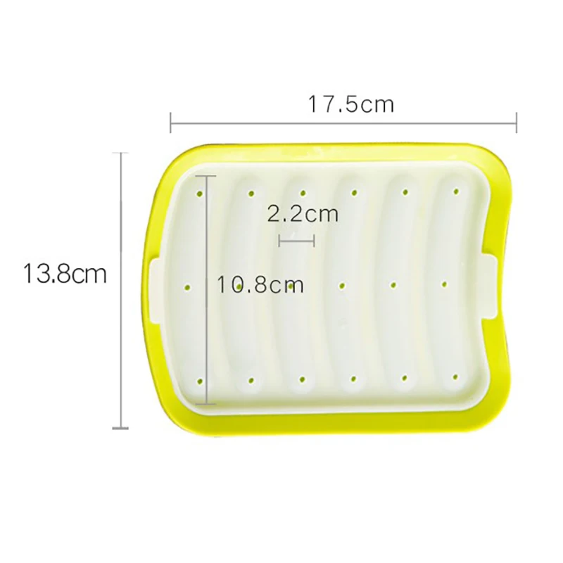Sausage Maker Mould 6 Grids Silicone DIY Ham Hot Dog Making Moulds With Lid Kitchen Household Sausages Cake Baking Tools Molds | Дом и сад