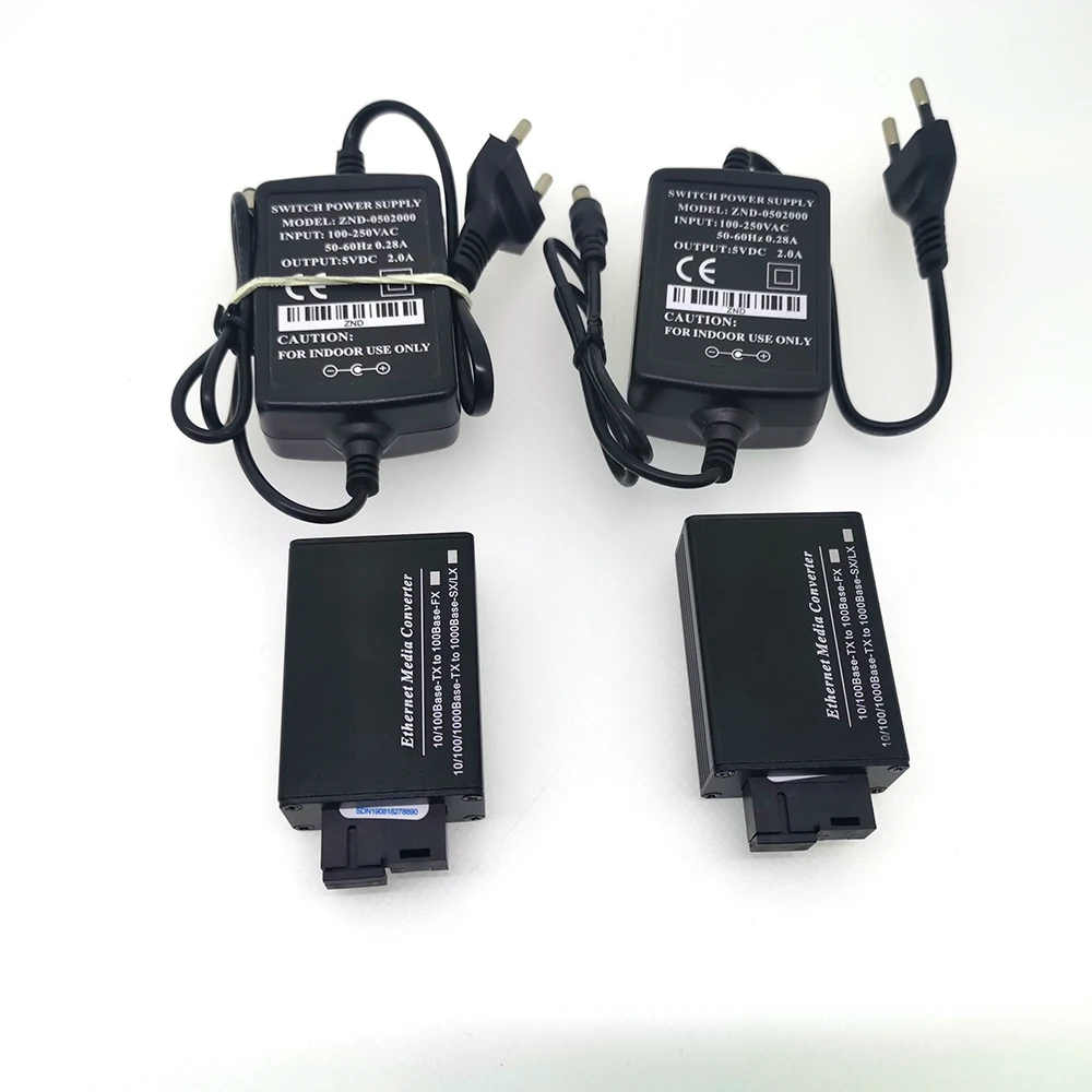 Mini FTTH 1 пара гигабитных волоконных оптических медиа-конвертеров 10/100 Мбит/с