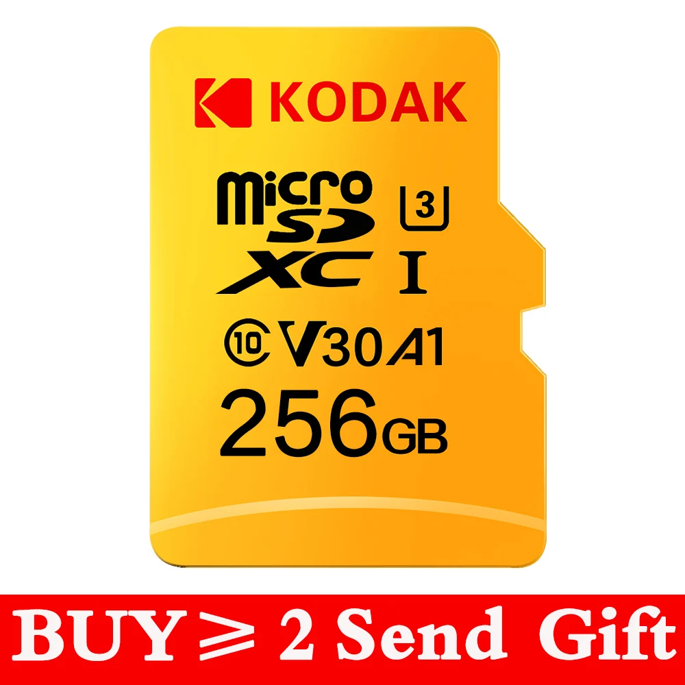 

KODAK Micro SD 128GB 256GB microsd 512 gb Flash Memory Card 32GB 64GB U1 TF 4K Class 10 tarjeta Micro SD Card U3 UHS-I 16GB