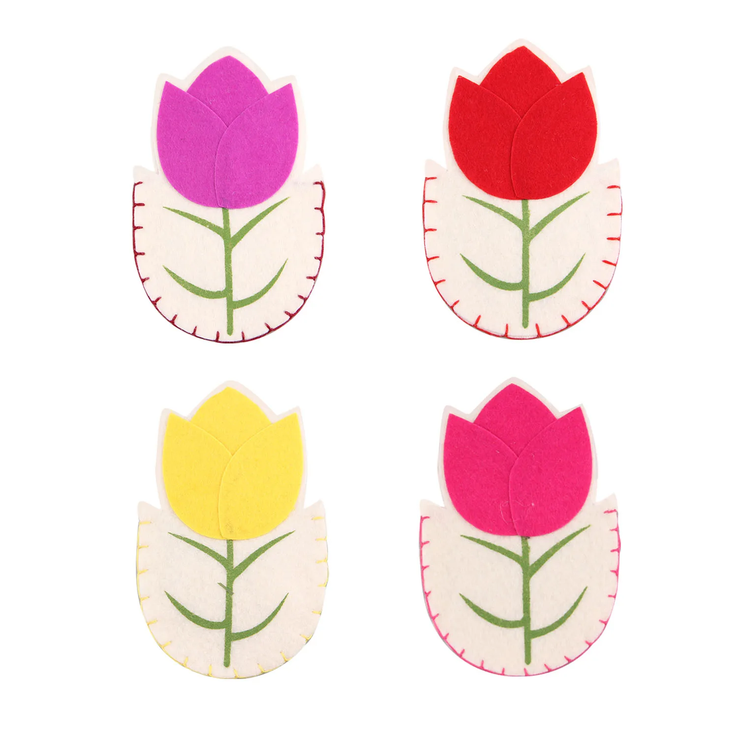 Behogar 4 шт столовый мешочек для столовых приборов форма цветка столовые приборы