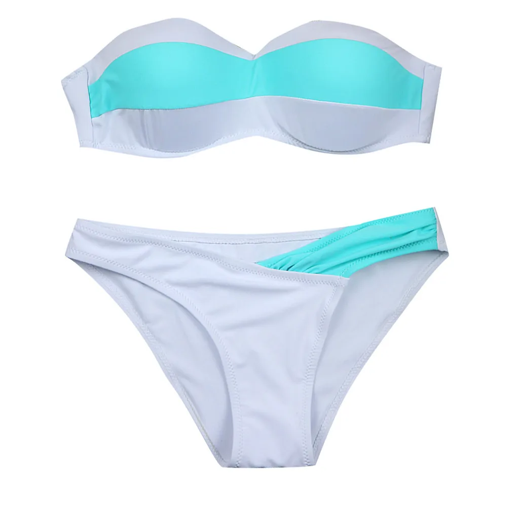 Женский купальник в стиле пэчворк топ труба спортивный бикини сексуальный