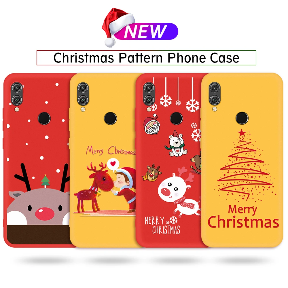 2020 Case For Huawei Honor 9X Pro 10 Lite 20 8X Silicone Cover Capa P30 P20 Christmas Cartoon Santa Snowman |