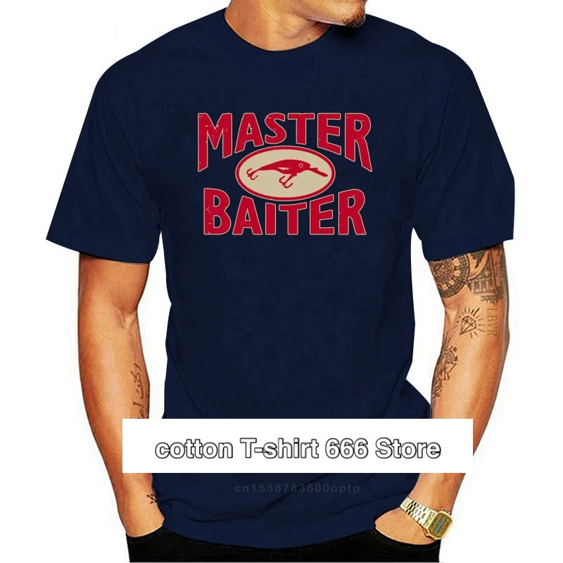

Рубашка с логотипом Master Baiter для мужчин, рубашка-переключающаяся рыба, брома, для взрослых, рубашка с юмором в стиле ретро, новинка